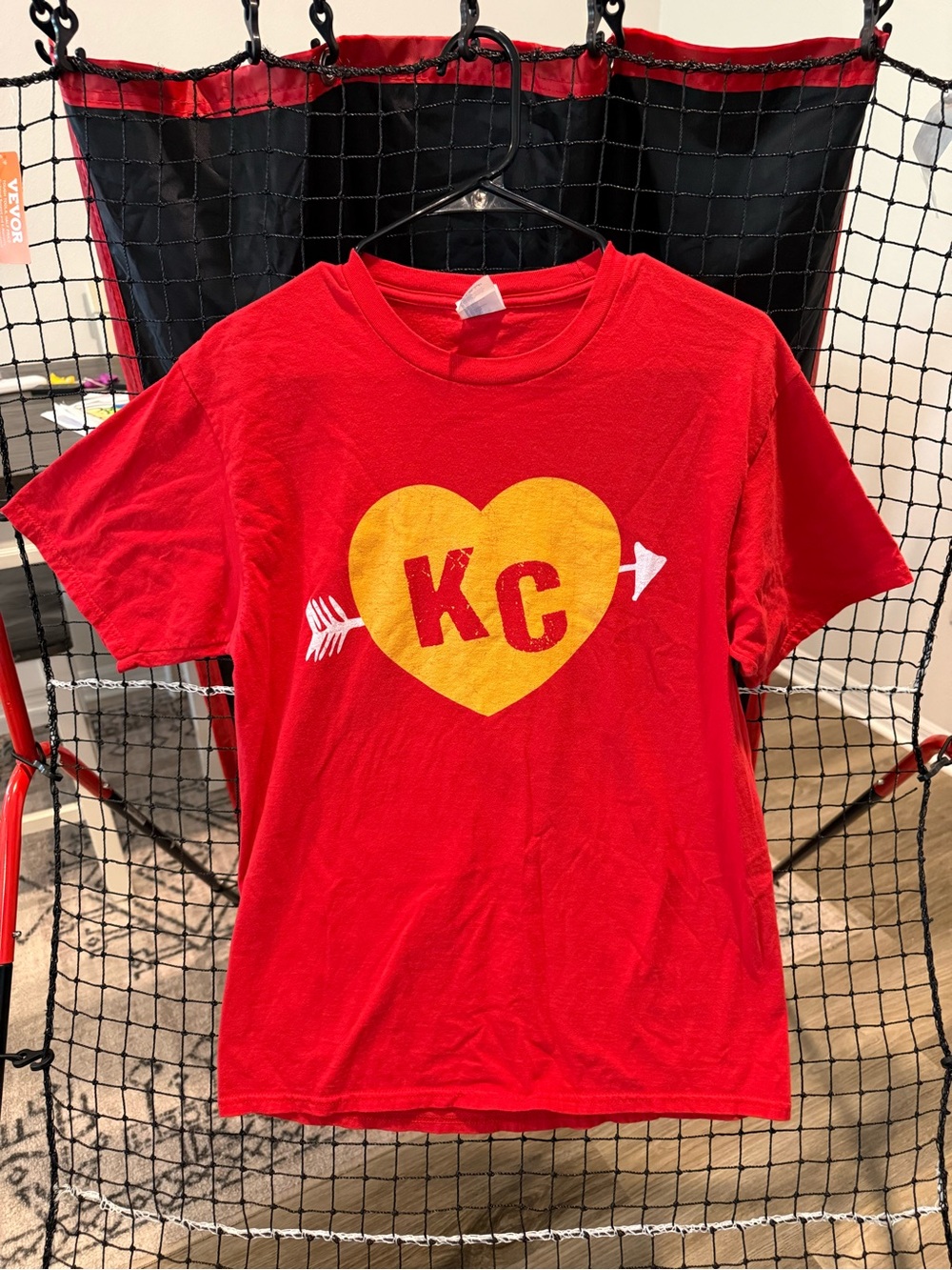 KC Heart Graphic Kids T‑Shirt in Red